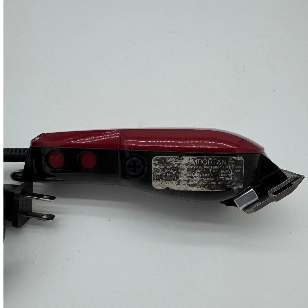 WAHL Model ST Professional‎ Designer Electric Corded Clippers Only Red Tested